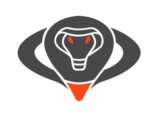 Naklejka premium cobra logo vector desigen 