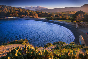 Customs Path between Banyuls-sur-Mer and Cap Béar.
Landscape of the Mediterranean Sea in the rocky...