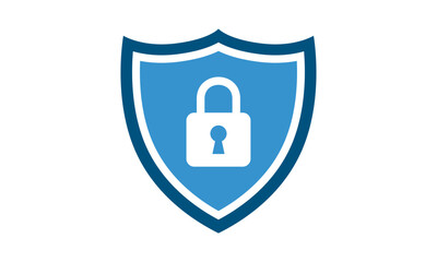 Secure internet icon. Protective shield sign digital security with the image of a padlock. Symbol security protection web. Vector illustration.