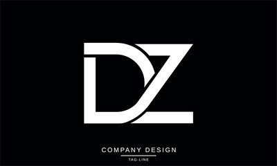 DZ, ZD, D, Z Abstract Letters Logo Monogram design Font Icon Vector