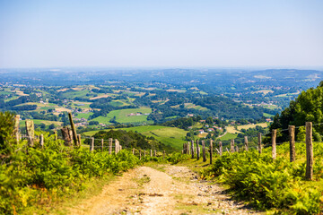 Panoramic Landscape of the Basque Hills Around Ainhoa