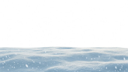 Obraz premium Snowdrifts and falling snowflakes created, isolated transparent background