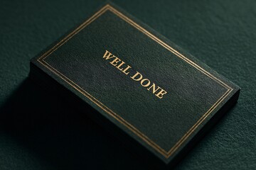 Luxury dark green card with gold foil well done design business environment elegant viewpoint