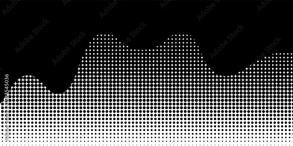 Aufkleber dotted halftone gradient texture. vanishing polka dot background. repeating dots gradation pattern b