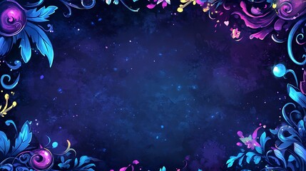 Nightly floral frame
