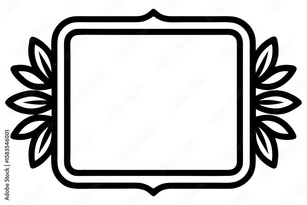 Poster an elegant rectangular border features spiraled floral patterns intertwined with maze-like geometry,