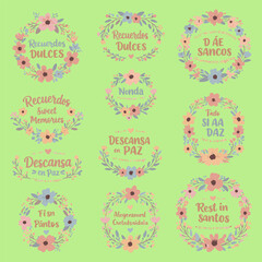 Fototapeta premium set of easter elements vector