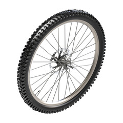 Bicycle wheel disc brake 3d transparent background
