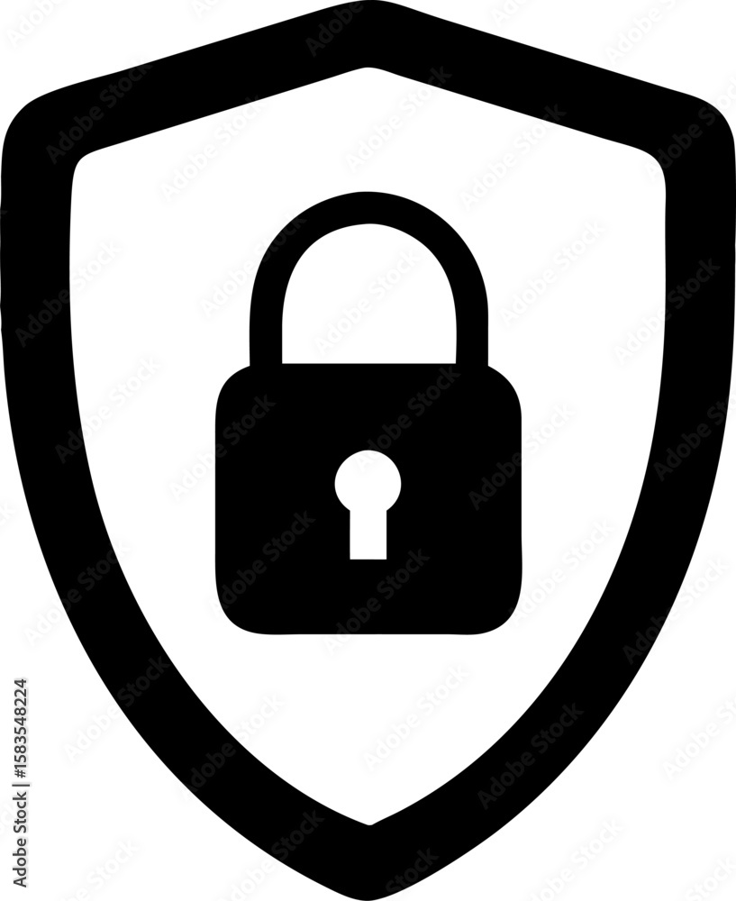 Aufkleber vector padlock security icon on a metal button for web protection and safe internet access