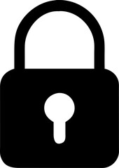 Vector illustration of a secure lock icon, symbolizing protection and internet privacy