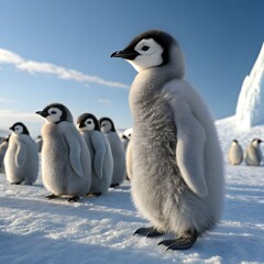 Obraz premium Emperor Penguin Chicks