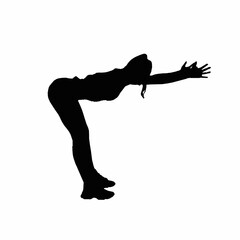 Stretching Female Body Silhouettes