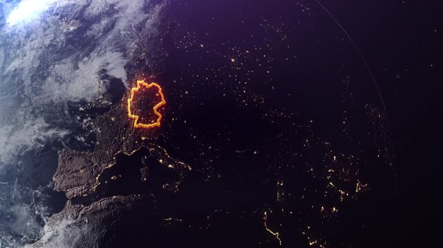Earth Germany Border 3D