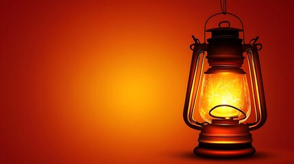 Old-fashioned lantern, warm glow