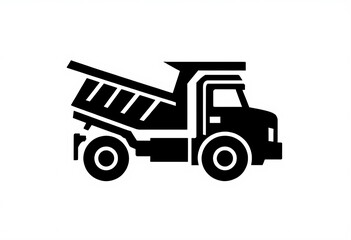Fototapeta premium dump truck isolated on white, tipper truck