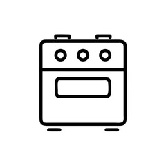 Fototapeta premium Stove Outline Icon in Modern Minimal Style