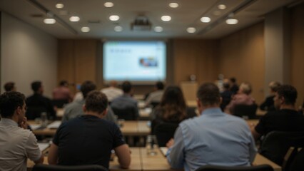 Corporate Conference and Speaker Session in a Meeting Hall