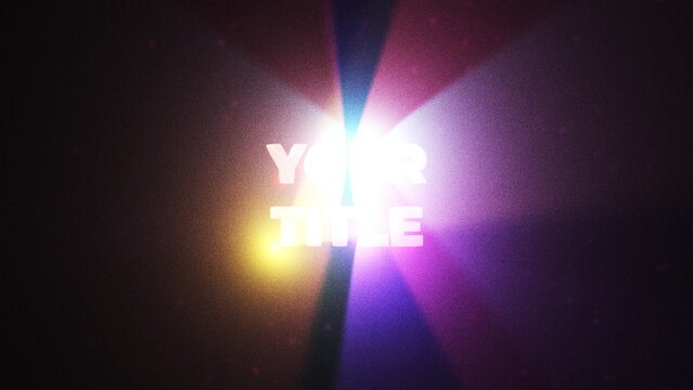 Point Glowing Effect Title Animation with Light Effects for Wide Screen