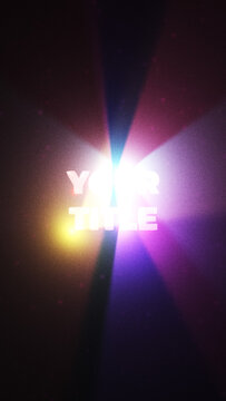 Point Glowing Effect Title Animation with Light Effects for Vertical Stories