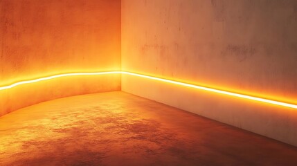 Orange neon corner room