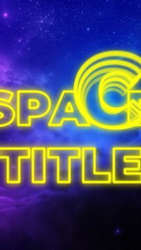 Space Text Crawling Title Animation for Vertical Stories