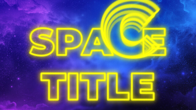 Space Text Crawling Title Animation for Wide Screen