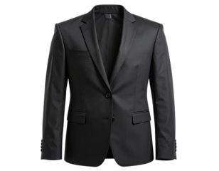 black suit on a white