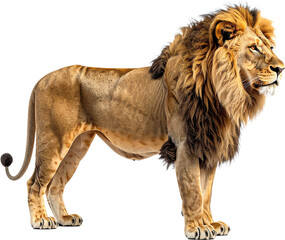 Obraz premium 3D lion icon isolated on transparent background. PNG