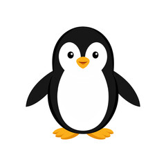 penguin animal head logo vector art illustration