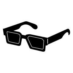 Sunglasses silhouette vector icon,minimalist and modern concept design,isolated on transparent background,can be for sign or icon brand
