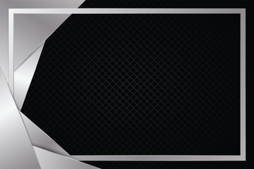 metallic silver gradient black background with whitespace