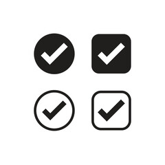 Checkmark Collection: A set of checkmarks in various shapes and styles, offering a clean and versatile design for a variety of applications.