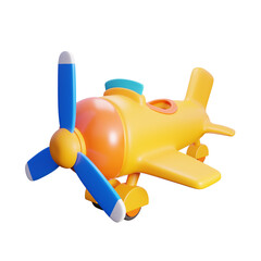 Cartoon Airplane in Flight
