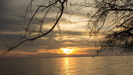 sunset on the beach