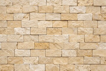 Beige rectangular stone tile texture background