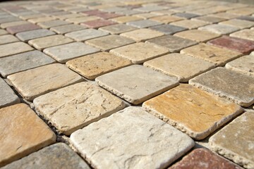 beige stone cobblestone background