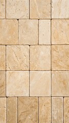 Beige rectangular stone tile texture background