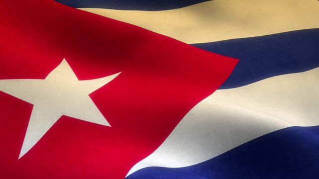 Cuba Country Close Up Flag Background