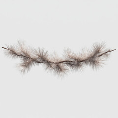 Elegant Brown Pine Branch Garland, Winter Decoration, Festive Swags