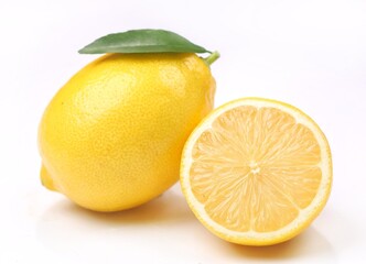 Lemon isolated with white background