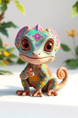 Comic-Stil Cham&auml;leonbaby