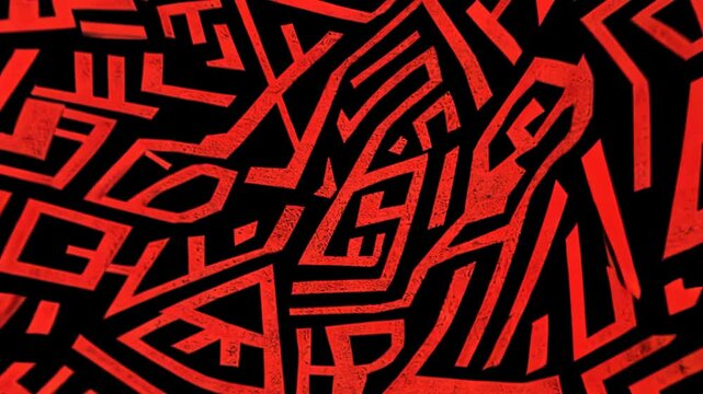psychedelic red black artistic  funk pop background, geometric with grungy paint 
