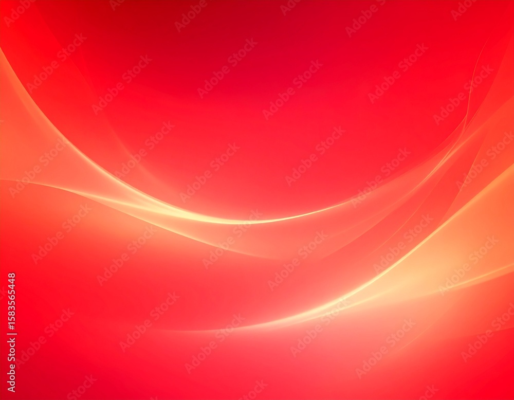 Poster an abstract background image with a red gradient and golden light waves, giving a dynamic and elegan
