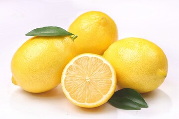 Lemon isolated with white background