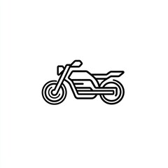 Simple line art of a motorcycle