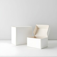 White boxes package packaging cardboard container blank mockup product shipment storage