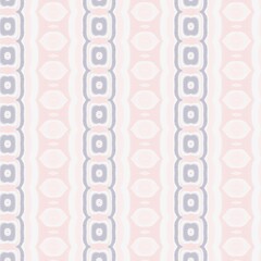 Pastel Geometric Pattern: A charming seamless pattern featuring delicate pastel pink and grey geometric shapes in vertical stripes, perfect for textile design and branding.