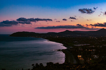 sunset over the sea
