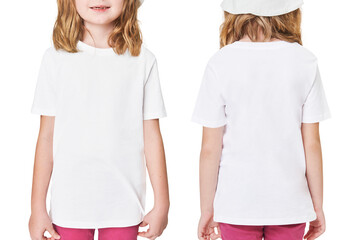 Girl in white t shirt png mockup studio shot