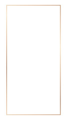 Png rectangle gold frame sticker, transparent background